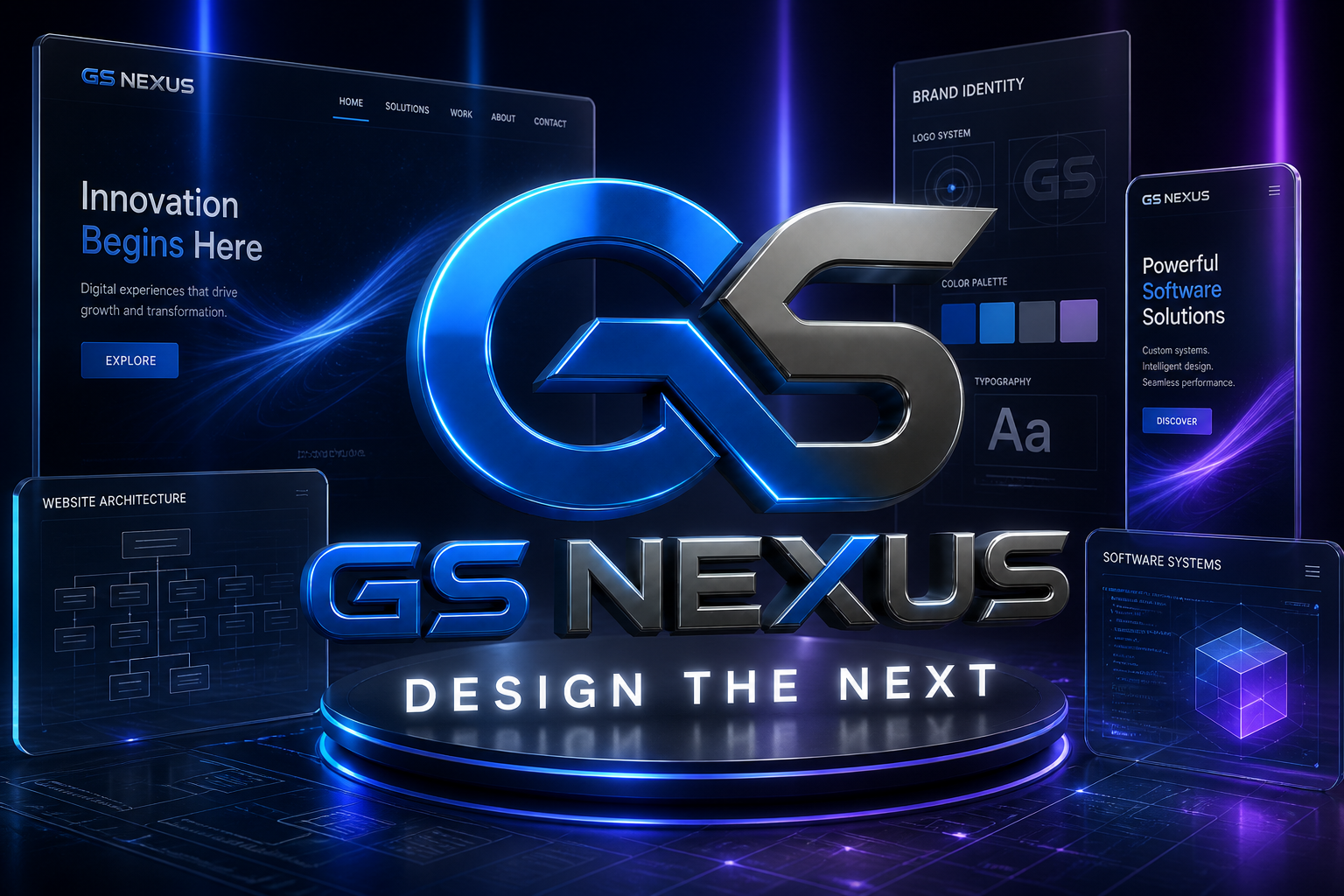 GS Nexus Design The Next website and software campaign artwork